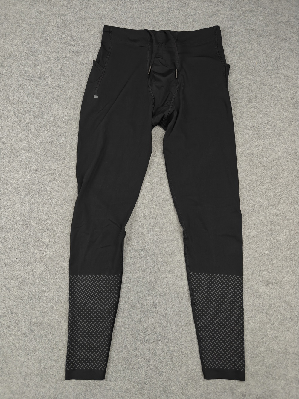 Lululemon Leggings Womens Large Black Ankle Pockets Reflective 27.5 In
